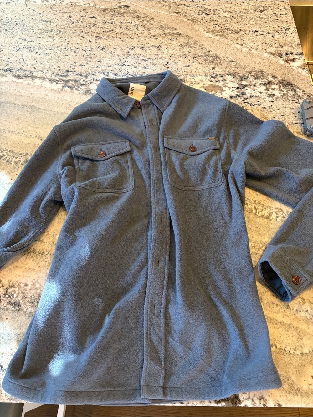 Vuori Slate Blue Fleece Shirt Jacket